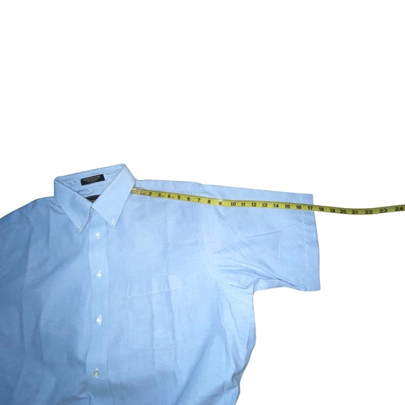 The Arrow Company Men's Wrinkle Free Oxford Cotton Blend 17 1/2 Short Sleeve - Picture 9 of 10